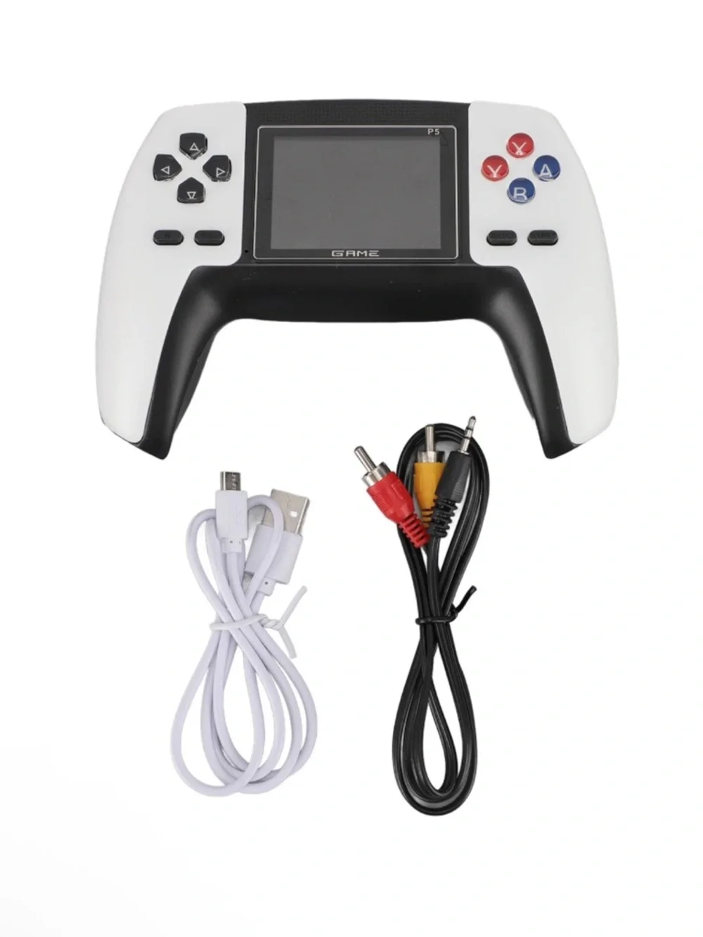 White and Black Handheld Gaming Console - Portable Retro Game Player